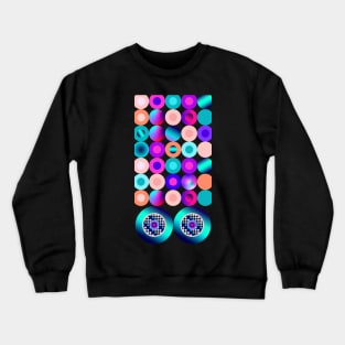 Shiny holo gradient big polka dots Crewneck Sweatshirt